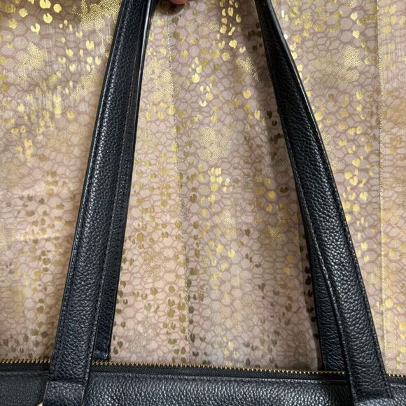 Kate Spade New York Larchmont Avenue Leather Penny Large Tote Color Black Used - Picture 8 of 13